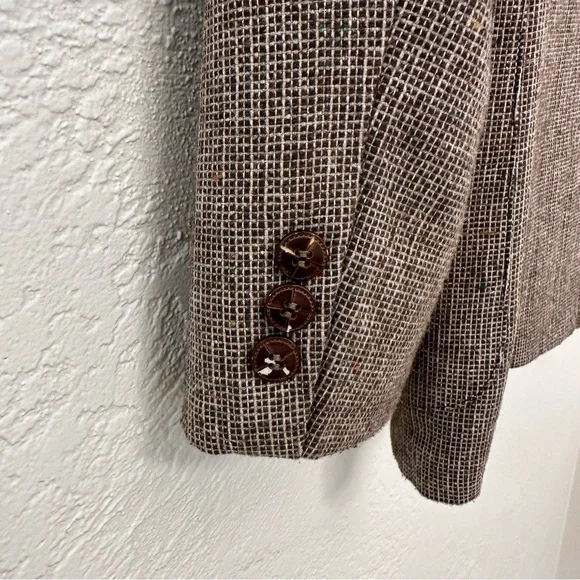 Vintage 70s Johnny Carson For Weise’s Blazer Jacket Brown Tweed Mens Size 38 - Picture 7 of 11